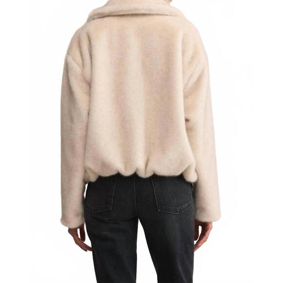 NEW Z SUPPLY amethyst faux fur jacket in crystal - Picture 4 of 7